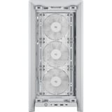 Corsair FRAME 4000D WOOD RS midi tower behuizing Wit/houtkleur | 2x USB-A | 1x USB-C | RGB | Tempered Glass