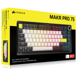 Corsair MAKR PRO 75 Hall Effect DIY-toetsenbord Zwart, US lay-out (QWERTY), Corsair MGX Hyperdrive, 75%, RGB, 8K
