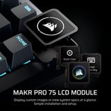Corsair MAKR PRO 75 Hall Effect DIY-toetsenbord Zwart, US lay-out (QWERTY), Corsair MGX Hyperdrive, 75%, RGB, 8K