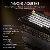 Corsair MAKR PRO 75 Hall Effect DIY-toetsenbord, gaming toetsenbord Zwart, US lay-out, Corsair MGX Hyperdrive, 75%, RGB, 8K