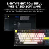 Corsair MAKR PRO 75 Hall Effect DIY-toetsenbord, gaming toetsenbord Zwart, US lay-out, Corsair MGX Hyperdrive, 75%, RGB, 8K