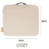 Cozy Jord Outdoor infrarood verwarmd draadloos zitkussen warmtekussen Lichtbeige, Powerbank 10000 mAh