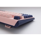 Ducky One 3 Fuji TKL, toetsenbord Roségoud/donkerblauw, US lay-out, Cherry MX Brown, PBT Double Shot, hot swap