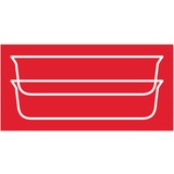 Emsa Clip & Close Glazen vershoudbakje, 0,7 L doos Transparant/rood, rechthoekig