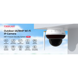 Foscam D8T, 4K/8MP vandalismebestendige WiFi PT buitencamera Wit