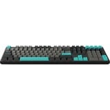 HelloGanss HS108T Obsidian, toetsenbord Zwart/grijs, US lay-out, Gateron Yellow, RGB leds, PBT Doubleshot keycaps, hot swap, 2,4 GHz / Bluetooth / USB-C