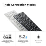 Keychron B3 Pro-K8, toetsenbord Wit, US lay-out, Scissor switches, 75%, ABS keycaps, 2.4 GHz / Bluetooth / USB