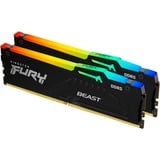 Kingston FURY 16 GB DDR5-6000 Kit werkgeheugen Zwart, KF560C36BBEAK2-16, Beast RGB, EXPO