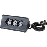 Legrand Bureaublok 3-voudige stekkerdoos met usb Zwart (mat), 3x stekker, 2x USB-A, 2x USB-A, tablethouder, 1,5 meter snoer