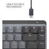 Logitech MX Mechanical Mini voor Mac toetsenbord Donkergrijs, US-International lay-out (QWERTY), Cherry MX-Technologie, 80% (TKL)	