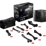 MSI MPG A1000G PCIE5 1000W voeding  Zwart, 6x PCIe, Kabelmanagement