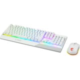 MSI VIGOR GK30 COMBO WHITE RGB mechanisch gaming toetsenbord Wit, US lay-out (QWERTY), 100%, 5000 dpi