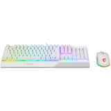 MSI VIGOR GK30 COMBO WHITE RGB mechanisch gaming toetsenbord Wit, US lay-out (QWERTY), 100%, 5000 dpi
