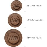 Room Copenhagen LEGO Wooden Wall Hanger Dark Stained Oak wandmontage  Eiken, 3-delig