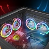 Thermaltake SWAFAN 14 RGB 140x140x25 case fans Zwart, 3 stuks, 140 x 140 x 25 mm, 3 stuks, incl. controller