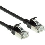 ACT Connectivity LSZH U/FTP CAT6A datacenter slimline patchkabel snagless met RJ45 connectoren Zwart, 1 meter