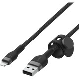 Belkin BOOSTCHARGE PRO Flex USB-A-kabel met Lightning-connector Zwart, 1 m
