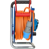 Brennenstuhl CEE-kabelhaspel met 23+2m RN-Kabel in oranje Blauw/oranje, 25m (23+2m) RN-kabel