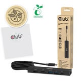 Club 3D CSV-2555 7-1 USB-C naar HDMI Hub Zwart, 4K60Hz, PD3.1 140W, USB-A, USB-C, LAN, MicroSD