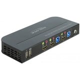 DeLOCK HDMI KVM Switch kvm-switch Zwart, 4K 60 Hz, USB 3.0, Audio