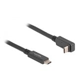DeLOCK USB-C 3.2 Gen 1 naar USB-C 90° kabel Zwart, 1 meter