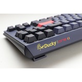 Ducky One 3 Cosmic Blue TKL, toetsenbord Donkerblauw, US lay-out, Cherry MX Blue, RGB led, Double-shot PBT, Hot-swappable, QUACK Mechanics, 80%