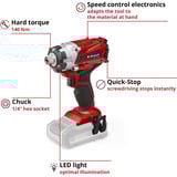 EINHELL TE-CI 18/1 Li-Solo slagmoersleutel Rood/zwart, Accu en oplader niet inbegrepen