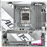 GIGABYTE B850M AORUS ELITE WIFI6E ICE socket AM5 moederbord Zilver/wit, RAID, 2,5Gb-LAN, WLAN, BT, Sound, µATX