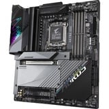 GIGABYTE X670E AORUS MASTER socket AM5 moederbord Grijs/zwart, RAID, 2.5Gb-LAN, WLAN, BT, Sound, E-ATX