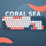 Iqunix F97 Coral Sea Wireless Mechanical Keyboard Donkerblauw, US lay-out (QWERTY), IQUNIX Moonstone Turbo, 96%, RGB leds, Hot-swappable, PBT, 2.4GHz | Bluetooth 5.1 | USB-C