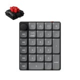 Keychron K0 Max QMK Draadloos Numpad Zwart, Keychron Milk PoM Switch (Red), RGB Backlight (Hot-swappable), 2.4 GHz / Bluetooth / USB