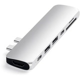 Satechi Type-C Pro Hub Adapter Zilver, USB-C, HDMI, USB, SD