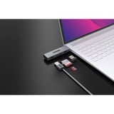 Sitecom USB Stick Card Reader with 2 USB Ports kaartlezer Grijs