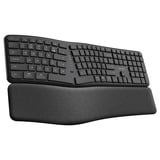 Trust Keyra Ergonomisch draadloos toetsenbord Zwart, US lay-out, 2.4 GHz USB | Bluetooth
