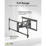 goobay TV Wall Mount Pro FULLMOTION (XL), 43 tot 90 inch wandmontage  Zwart