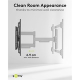 goobay TV Wall Mount Pro FULLMOTION (XL), 43 tot 90 inch wandmontage  Zwart