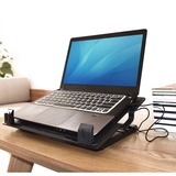 ACT Connectivity AC8110 Laptopstandaard laptopkoeler Zwart, tot 17" in hoogte verstelbaar, 2-poorts hub