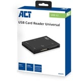 ACT Connectivity Externe USB 3.2 Gen1 (USB 3.0) Kaartlezer Zwart