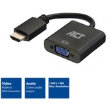 ACT Connectivity HDMI naar VGA Converter met audio adapter Zwart