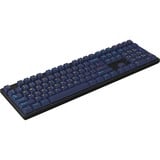 HelloGanss HS108T GC17, toetsenbord Zwart/donkerblauw, US lay-out, Gateron White, RGB leds, PBT Doubleshot keycaps, hot swap, 2,4 GHz / Bluetooth / USB-C