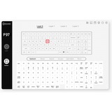 Iqunix F97 Happy Ape Wireless Mechanical Keyboard, gaming toetsenbord bruin/geel, US lay-out, TTC Holy Panda, RGB leds, 96%, Hot-swappable, PBT, 2.4GHz | Bluetooth 5.1 | USB-C
