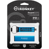 Kingston IronKey Keypad 200 512 GB usb-stick USB-C 3.2 Gen 1