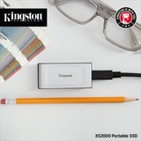 Kingston XS2000 Portable, 2 TB externe SSD Zilver/zwart, SXS2000/2000G, USB-C 3.2 (20 Gbit/s)