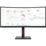 Lenovo ThinkVision T34W-30 (63D4GAT1EU) 34" Curved UltraWide monitor Zwart, HDMI, DisplayPort, USB-C, RJ-45