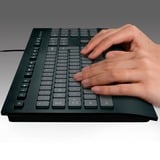 Logitech Comfort Keyboard K280e, toetsenbord Zwart, EU lay-out (QWERTY), Rubberdome