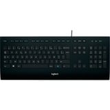 Logitech K280e toetsenbord Zwart, EU lay-out (QWERTY), Rubberdome