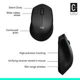 Logitech M330 SILENT PLUS muis Zwart, 1000 dpi