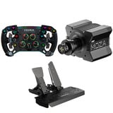 MOZA GS V2P GT stuurwiel + R9 V3 stuurbasis + SR-P (Throttle + Brake) Bundel Zwart, Basis, stuur en pedalen