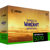 MSI GeForce RTX 5070 12G World of Warcraft MIDNIGHT LIGHT EDITION OC grafische kaart Goud/blauw, DLSS 4, 3x DisplayPort, 1x HDMI 2.1