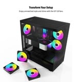 Montech GF120 ARGB PWM 3 in 1 Pack case fans Zwart, 3 stuks, 120 x 120 x 25 mm